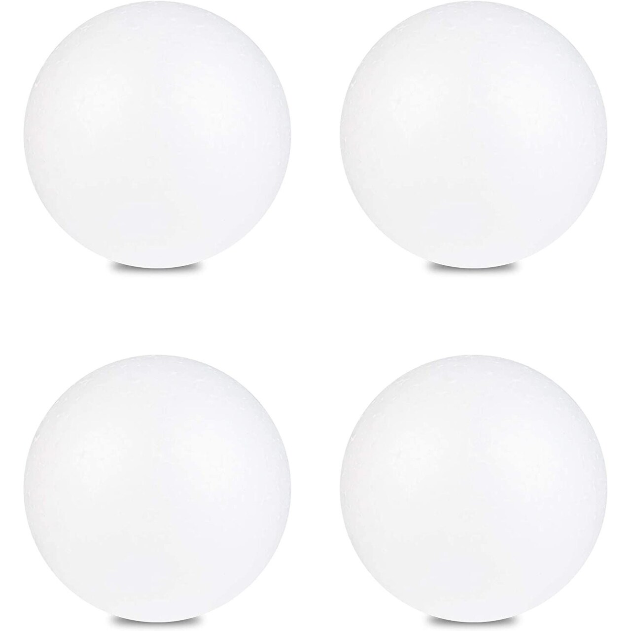 5 Inch Foam Balls for Crafts - 4 Pack Solid Round White Polystyrene Spheres  for Ornaments, DIY Projects, Craft Modeling